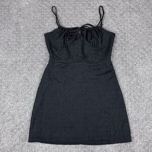 West Of Melrose Dress Women Medium Y2K Mini Party Sundress Retro Underwire Black